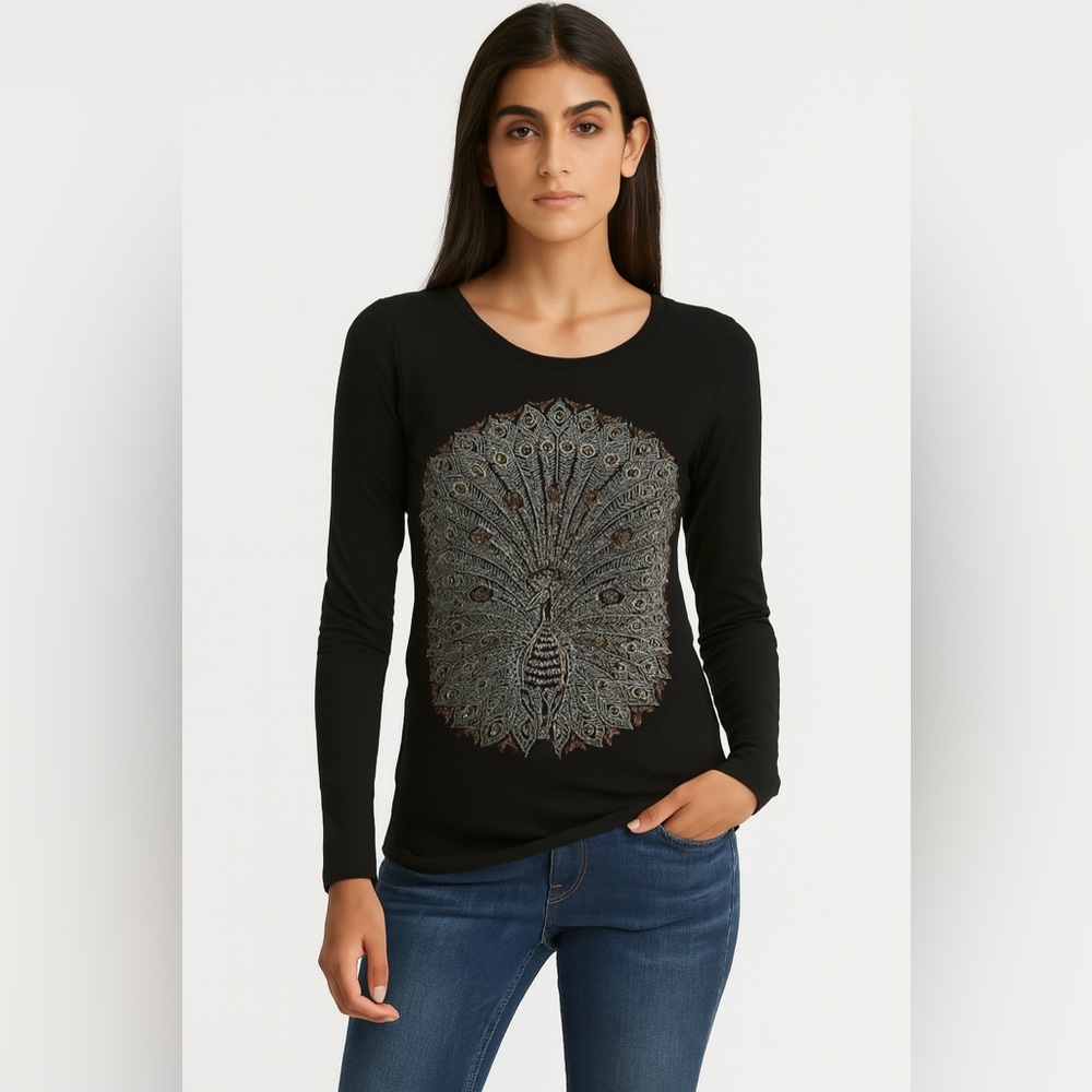 Lucky Brand Peacock Tee